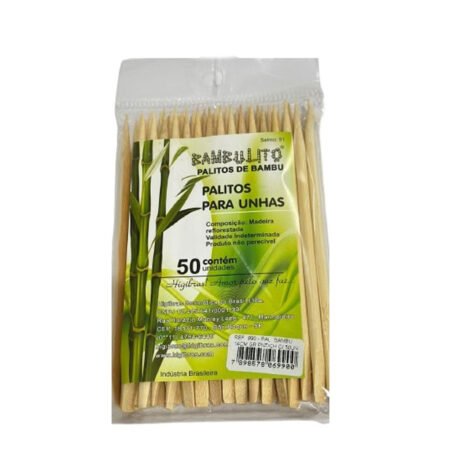 Palito Uma Ponta Bambulito 14cm HigiBras 50 unidades