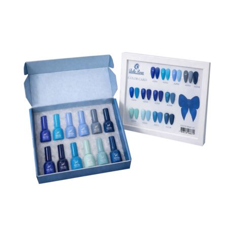 Kit Esmalte em Gel Bella Rosa Wonder Blue 12 unidades