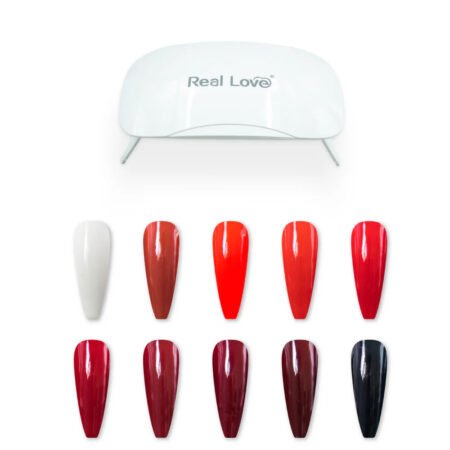 Kit Esmalte 3 em 1 com 10 Cores + Mini Cabine 01 Real Love