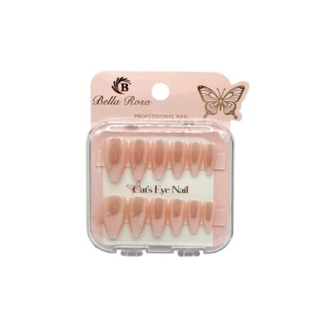 Unha Postiça Cat Eye Almond  Rosê Bella Rosa