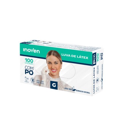 Luva de Latex  Inoven Com Pó Tamanho G