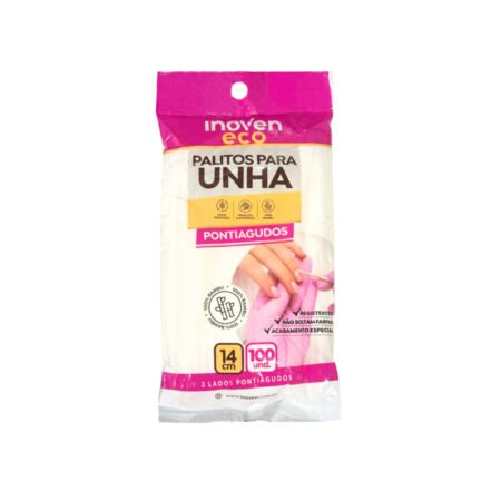 Palito de Bambu 2 Pontas Pontiagudos  Inoven Eco 100 unidades