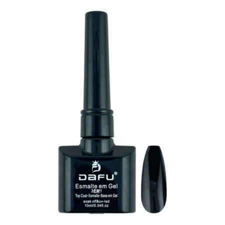 Esmalte em Gel 3 Em 1 Dafu Preto 10ml 040