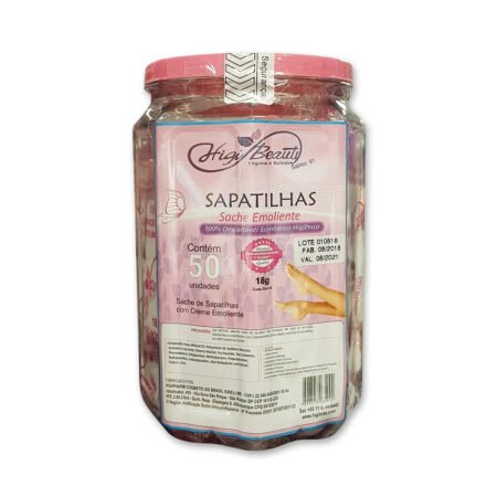 Pote Sapatilha com Creme Emoliente 50 unidades HigiBeauty