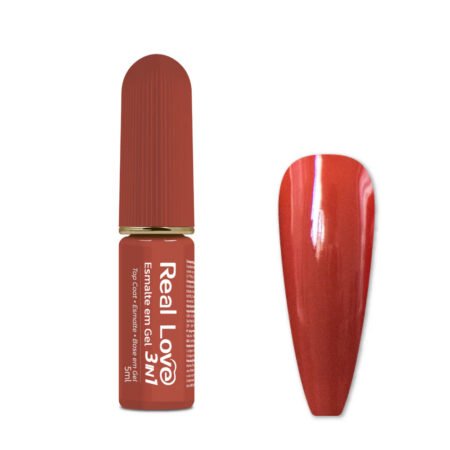 Esmalte em Gel 3 em 1 vermelho Real Love 5ml 046