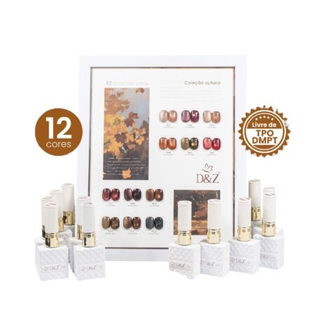 Kit Esmalte em Gel Coleção Outono Luxo DZ 12 unidades