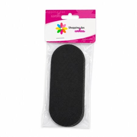 Refil de Lixa de Pé Adesivo Preto Ref.10616 Shopping das Unhas 12 unidades