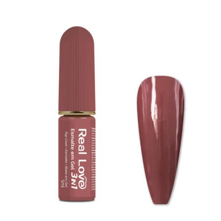 Esmalte em Gel 3 em 1 marsala Real Love 5ml 039
