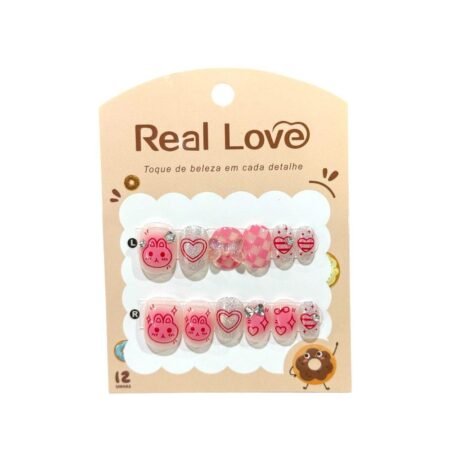 Postiça Infantil Coelhinho Strass  Real Love 12 unidades