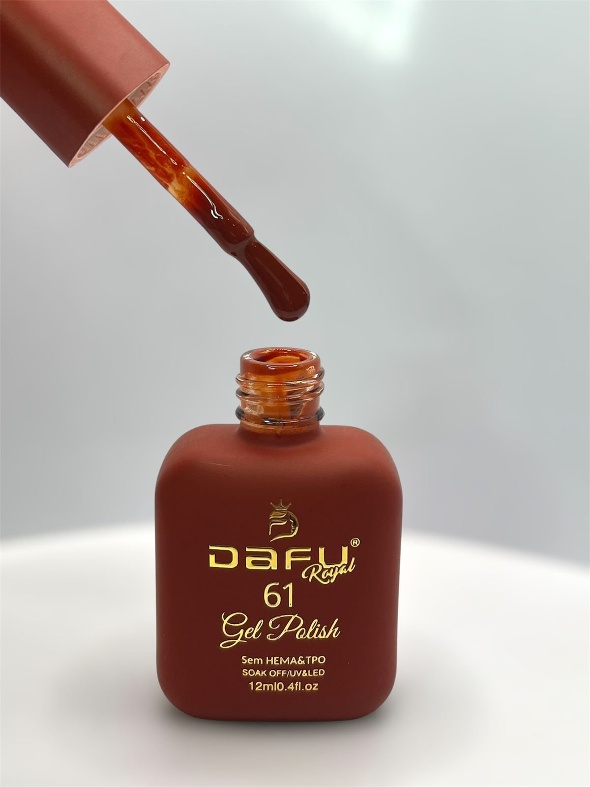 Esmalte em Gel Royal Dafu Vermelho Terroso 12ml 61 - Imagem 2