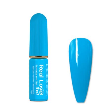 Esmalte em Gel 3 em 1 azul Real Love 5ml 026