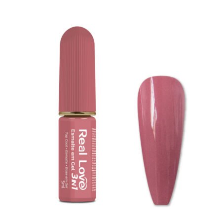 Esmalte em Gel 3 em 1 rosa Real Love 5ml 018