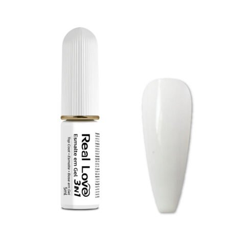 Esmalte em Gel 3 em 1 branco Real Love 5ml 001