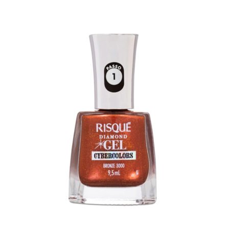 Esmalte Risque Diamond Gel Bronze 3000  Cybercolors 9,5ml