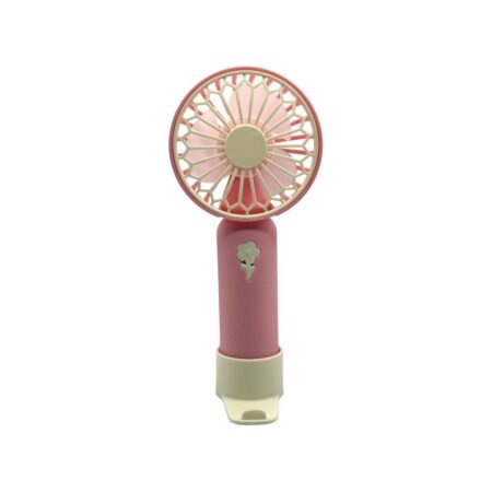 Ventilador de Cílios Mini Fan Flor Rosa Com Suporte Para Celular