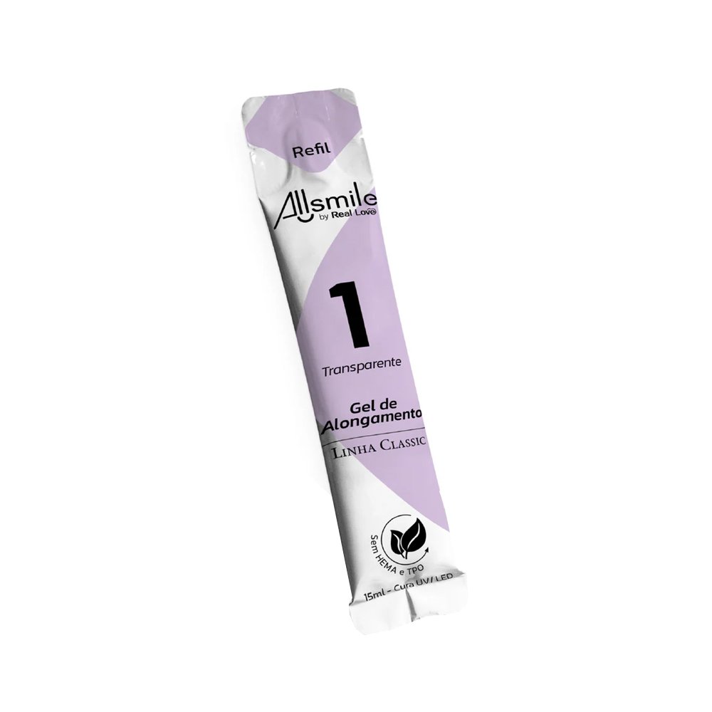 Gel Allsmile by Real Love Transparente 1 15ml Refil