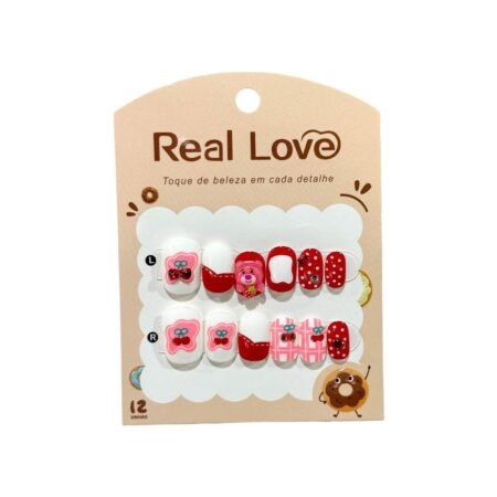 Postiça Infantil Cerejinha  Real Love 12 unidades