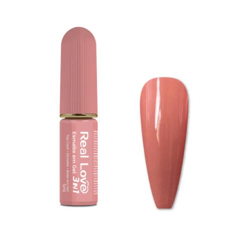 Esmalte em Gel 3 em 1 rosa Real Love 5ml 012