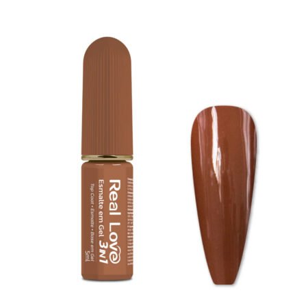 Esmalte em Gel 3 em 1 marrom Real Love 5ml 041