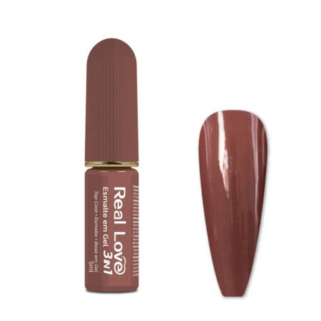 Esmalte em Gel 3 em 1 marsala Real Love 5ml 040