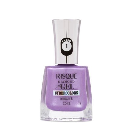 Esmalte Risque Diamond Gel  Euforia Lilas  Cybercolors 9,5ml