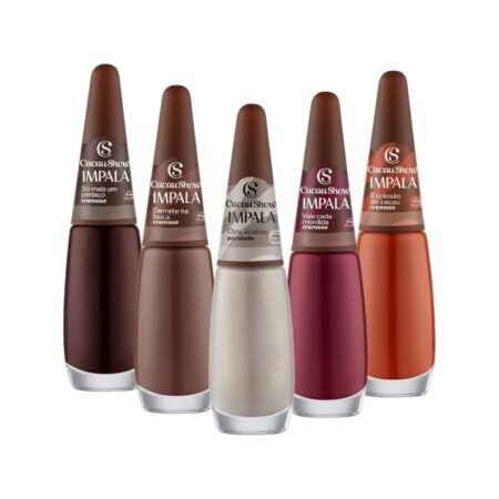 Kit Esmaltes Coleção Impala Cacau Show 5 unidades