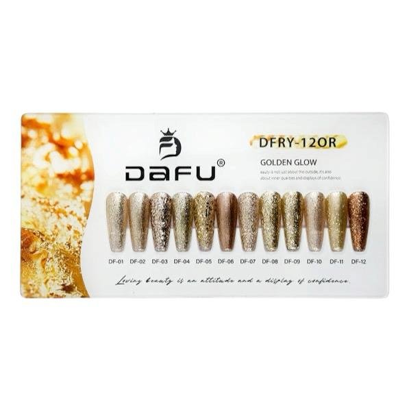 Esmalte em Gel Dafu Royal Golden Dourado Claro Glitter 10ml 010 - Imagem 2