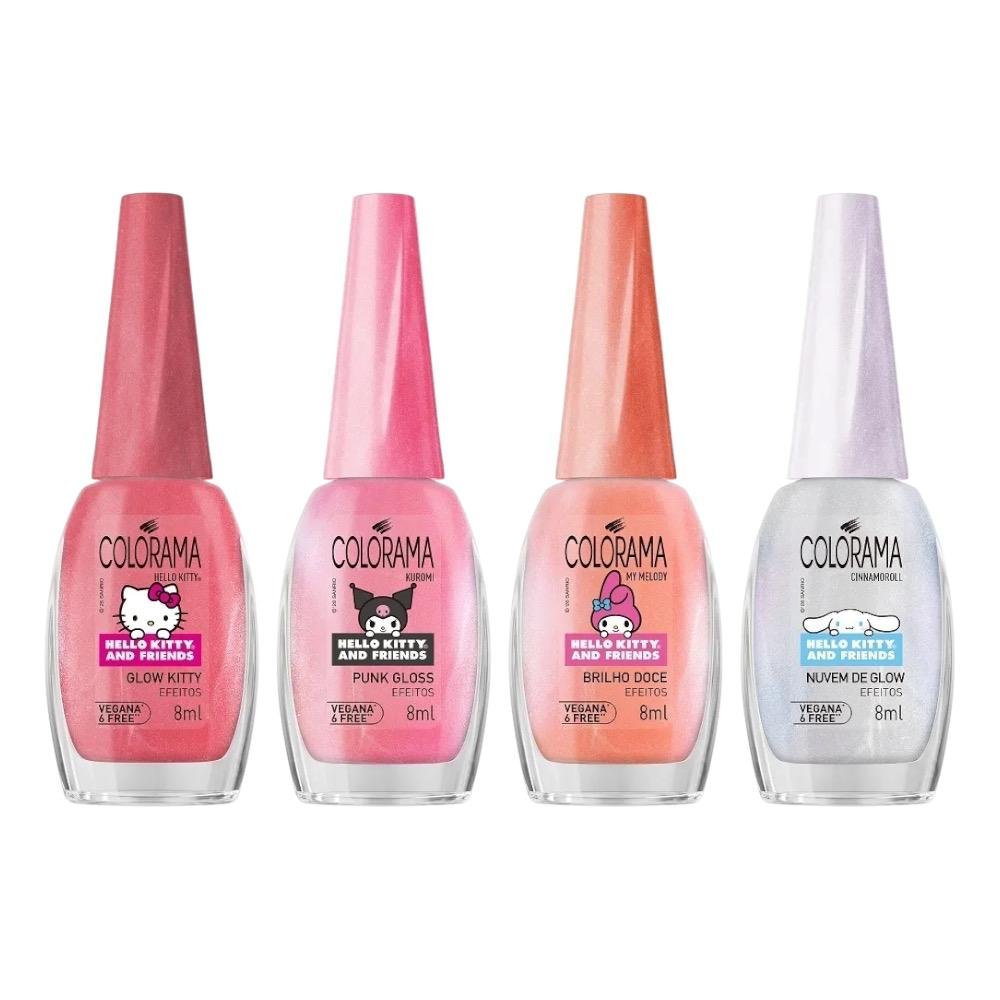 Kit Esmaltes Colorama Coleção Hello Kitty 4 unidades